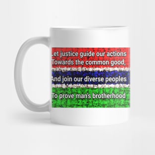 Gambia Flag Let justice guide our actions Mug